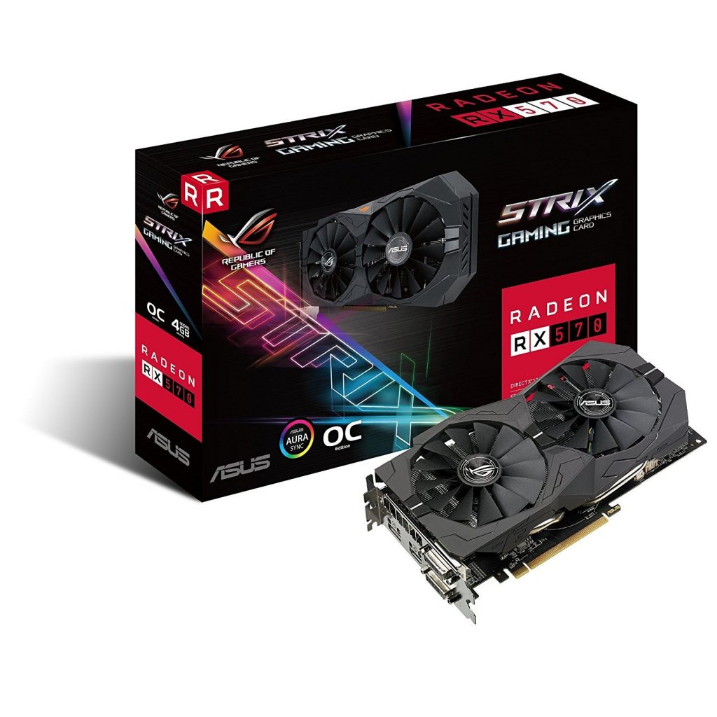 Asus ROG Strix Radeon RX 570 4GB OC Sürümü VR Hazır Kartı