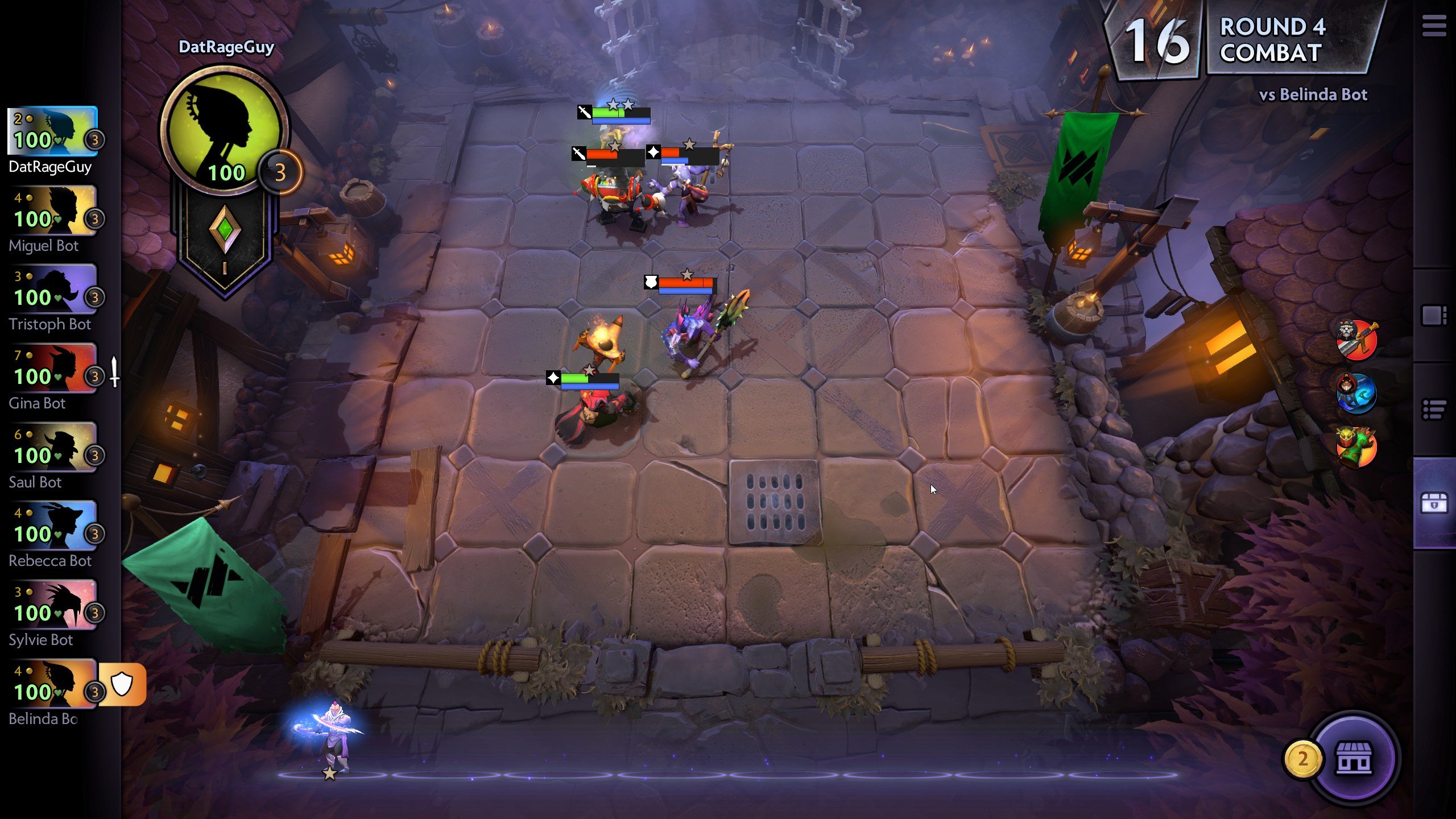 Dota Underlords - Savaş aşaması